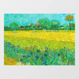 Autocollant Pour Fenêtre Champ Van Gogh avec Irises près d'Arles