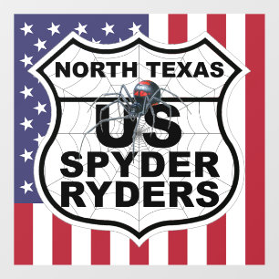 Autocollant Pour Fenêtre Chapitre du Nord du Texas - Drapeau et logo autoco