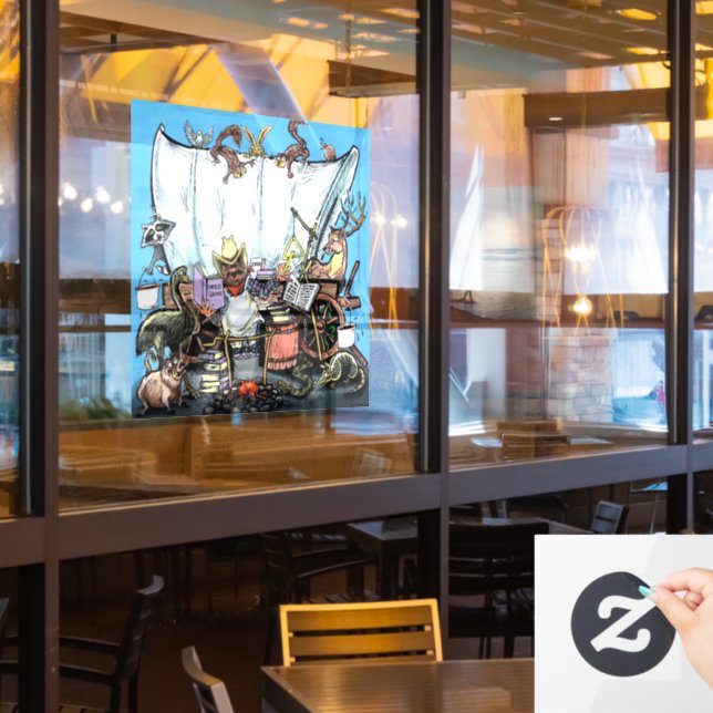 Autocollant Pour Fenêtre charrette (Fenêtre du restaurant)