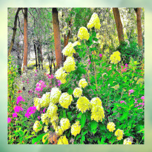 Autocollant Pour Fenêtre Chartreuse Hydrangea Limelight Garden