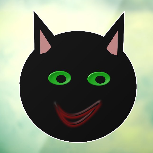 Autocollant Pour Fenêtre Chat noir d'Halloween (Feuille 3)
