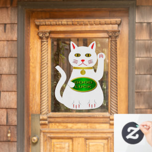 Autocollant Pour Fenêtre Chat Oriental Lucky En Forme
