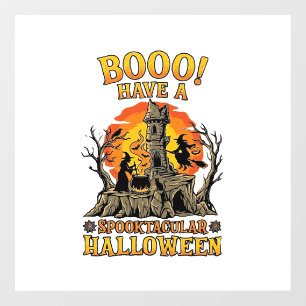 Autocollant Pour Fenêtre Château de sorcière de Halloween Spooktacular Booo