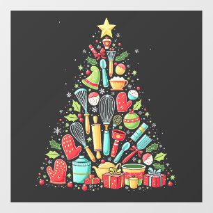 Autocollant Pour Fenêtre Chef cuisinier cuisinier de Noël Cook Xmas