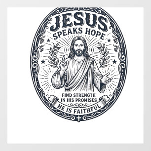 Autocollant Pour Fenêtre Chemise d'inclusion de la communauté sourde Jésus