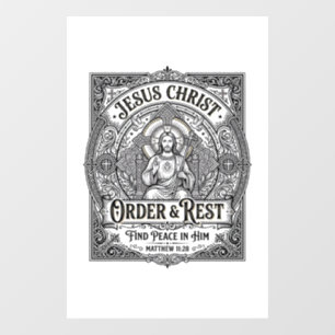 Autocollant Pour Fenêtre Chemise graphique chrétienne Jésus Débarrasse Mais