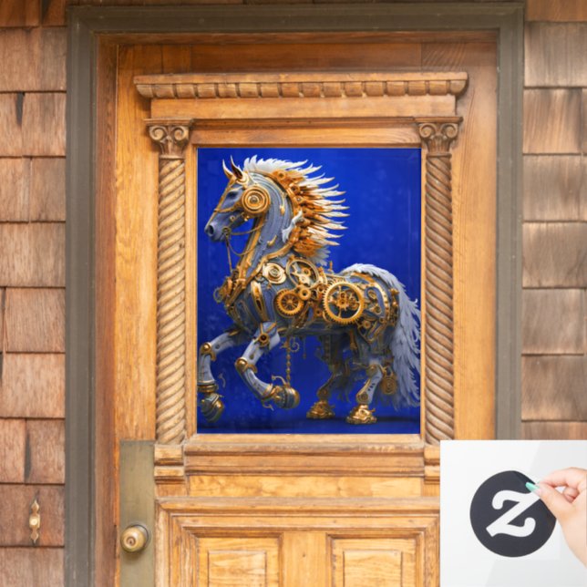 Autocollant Pour Fenêtre Cheval de vapeur (Porte d'accueil)