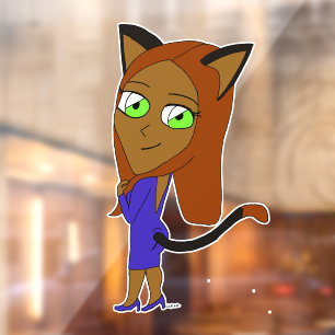 Autocollant Pour Fenêtre chibi catgirl