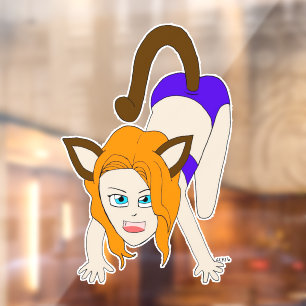 Autocollant Pour Fenêtre chibi catgirl