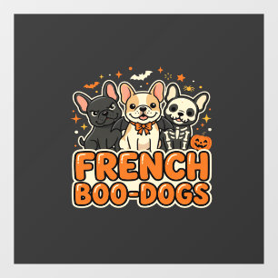 Autocollant Pour Fenêtre Chiens Boo français Halloween French Bulldog Desig