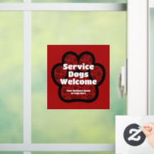 Chiens d'assistance bienvenus Empreinte de patte d