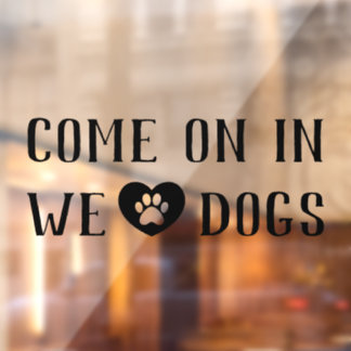 Autocollant Pour Fenêtre Chiens de bienvenue, Chiens sympa