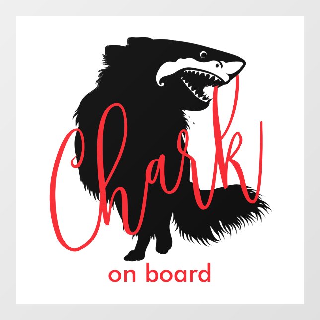 Autocollant Pour Fenêtre Chihuahua + Requin = Chark - Chark à bord (Feuille)