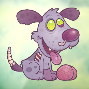 Autocollant Pour Fenêtre Chiot de Zombie