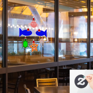 Autocollant Pour Fenêtre Christmas Sea Creatures Restaurant de fruits de me