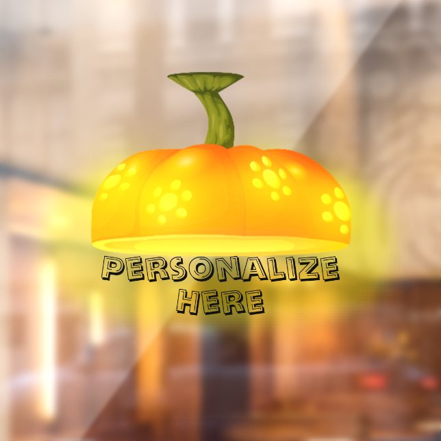 Autocollant Pour Fenêtre Citrouille brillant automne unique mignon automne (Feuille 2)