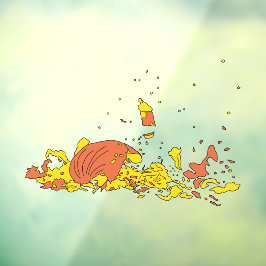 Autocollant Pour Fenêtre Citrouille brisé