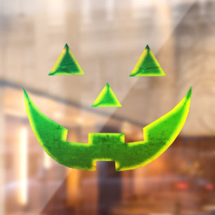 Autocollant Pour Fenêtre Citrouille néon verte Halloween effrayante