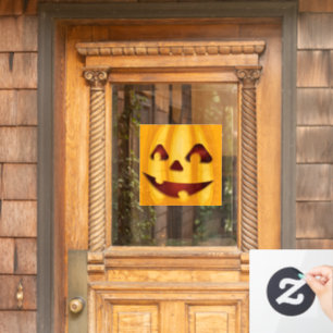 Autocollant Pour Fenêtre Citrouille sculpté souriant design Halloween