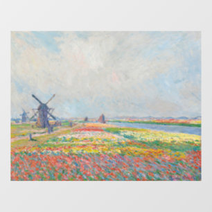 Autocollant Pour Fenêtre Claude Monet - Champs de tulipes près de La Haye
