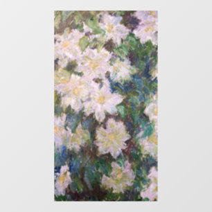 Autocollant Pour Fenêtre Claude Monet - Clematis blanc