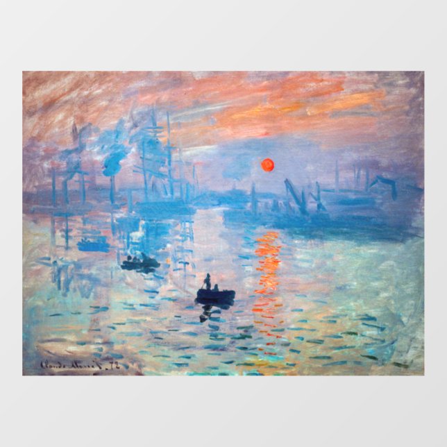 Autocollant Pour Fenêtre Claude Monet - Impression, lever de soleil (Feuille)
