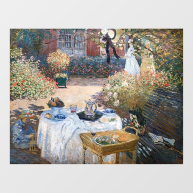 Autocollant Pour Fenêtre Claude Monet - Le déjeuner (Feuille)