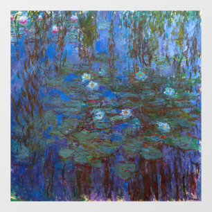 Autocollant Pour Fenêtre Claude Monet - Lys d'Eau Bleue