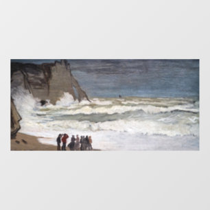 Autocollant Pour Fenêtre Claude Monet - Mer agitée à Etretat