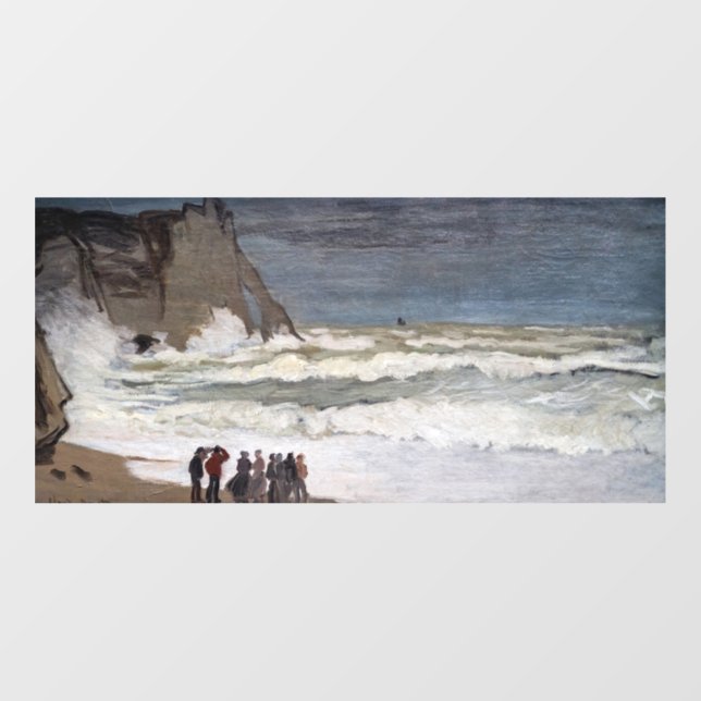 Autocollant Pour Fenêtre Claude Monet - Mer Noire à Etretat (Feuille)
