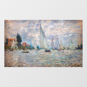 Autocollant Pour Fenêtre Claude Monet - Régate de bateaux à Argenteuil