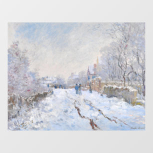 Autocollant Pour Fenêtre Claude Monet - Scène de neige à Argenteuil