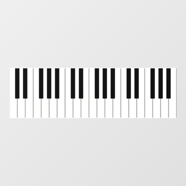 Autocollant Pour Fenêtre Clés de piano classique Musical Carrelage en conti (Feuille)