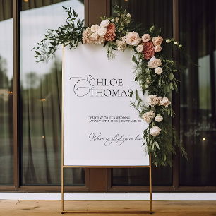 Autocollant Pour Fenêtre Cling de fenêtre Affiche de bienvenue Mariage mode