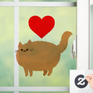 AUTOCOLLANT POUR FENÊTRE CLINIÈRE DE LA FENÊTRE D'AMOUR CAT