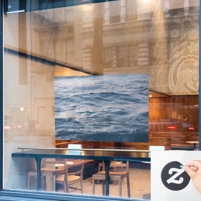 Autocollant Pour Fenêtre Closeuse d'eau de mer (Fenêtre de café)