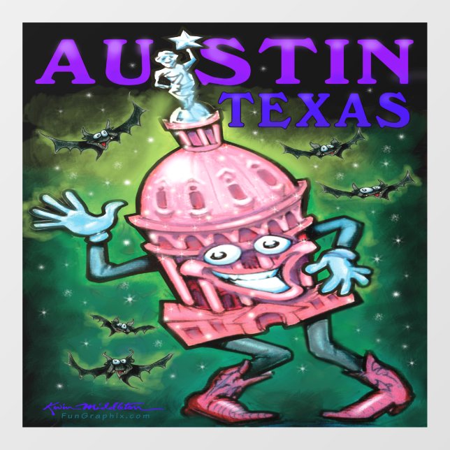 Autocollant Pour Fenêtre Clôture de fenêtre Austin Texas (Feuille)