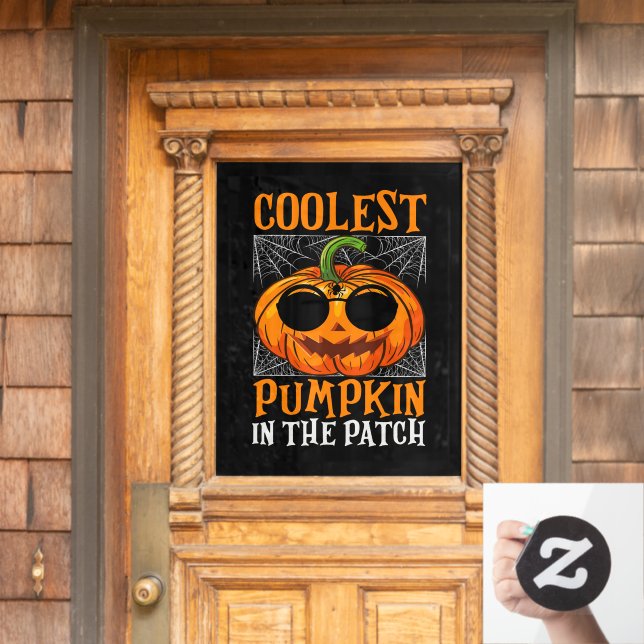 Autocollant Pour Fenêtre Clôture de fenêtre Citrouille Halloween (Porte d'accueil)