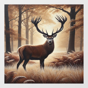 Autocollant Pour Fenêtre Clôture de fenêtre de cerfs d'automne