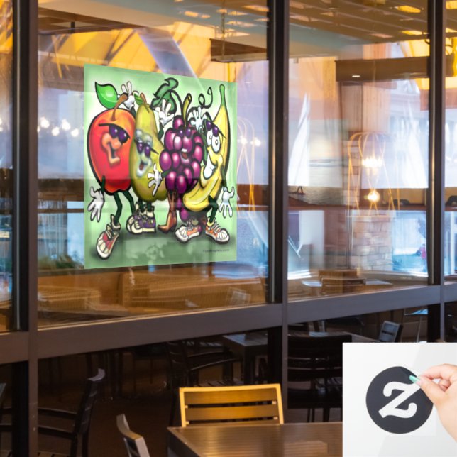Autocollant Pour Fenêtre  Clôture de fenêtre de fruits (Fenêtre du restaurant)