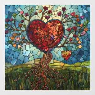 Autocollant Pour Fenêtre Clôture de fenêtre de l'arbre du coeur de vie