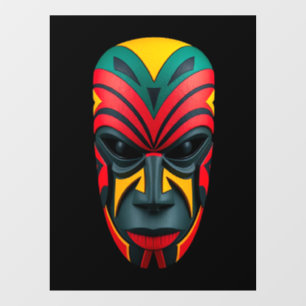 Autocollant Pour Fenêtre Clôture de fenêtre de masque africain