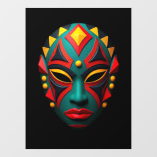 Autocollant Pour Fenêtre Clôture de fenêtre de masque africain