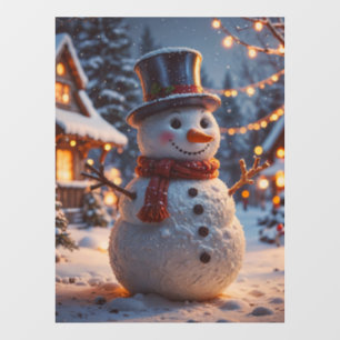 Autocollant Pour Fenêtre Clôture de fenêtre de Noël Snowman