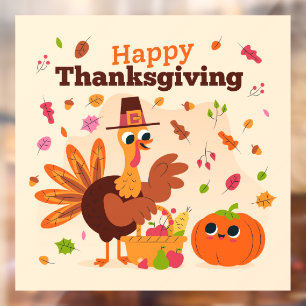 Autocollant Pour Fenêtre Clôture de fenêtre de Thanksgiving