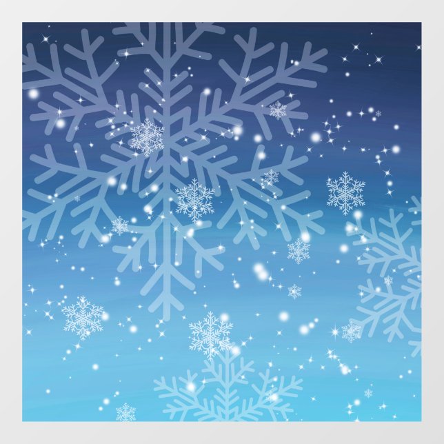 Autocollant Pour Fenêtre Clôture de fenêtre des flocons de neige (Feuille)