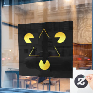 Autocollant Pour Fenêtre Clôture de fenêtre d'illusion Golden Star