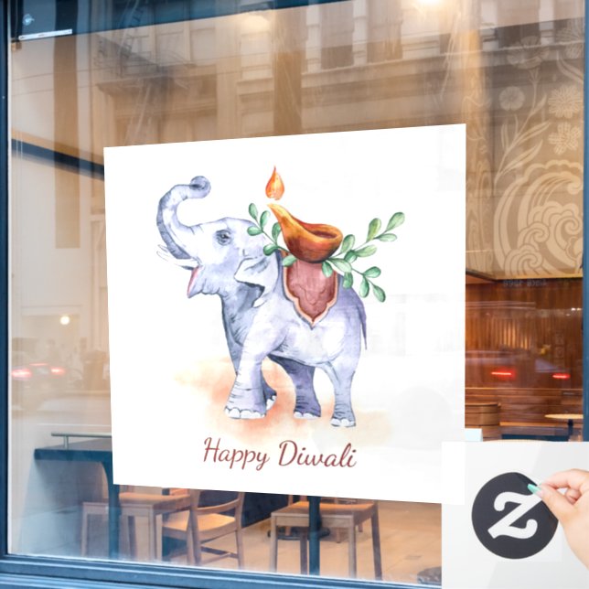 Autocollant Pour Fenêtre Clôture de fenêtre Diwali (Fenêtre de café)