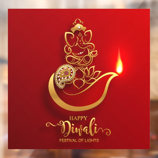 Autocollant Pour Fenêtre Clôture de fenêtre Diwali (Feuille 2)