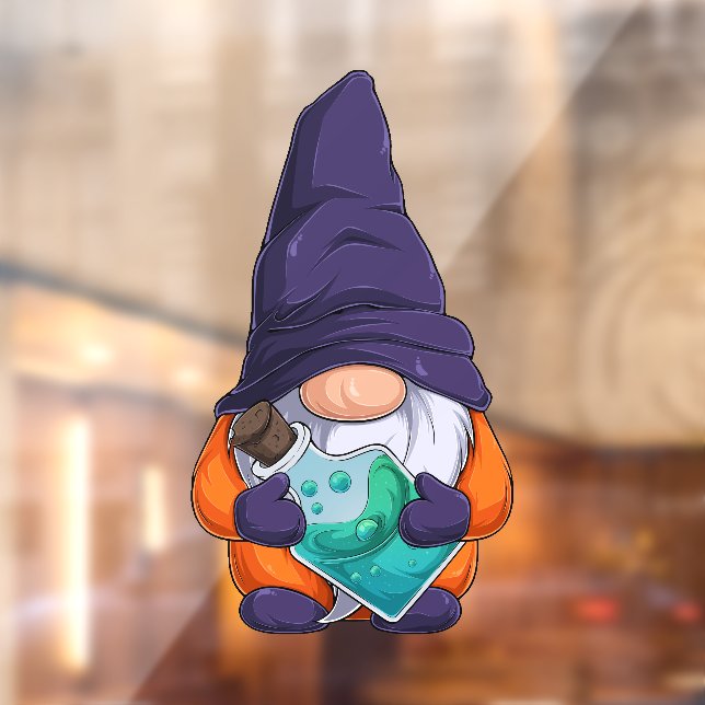 Autocollant Pour Fenêtre Clôture de fenêtre Gnome d'Halloween (Feuille 2)